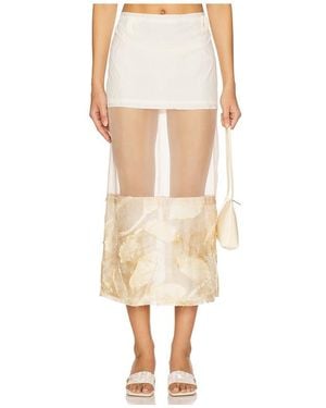 Milkwhite Triple Skirt - White