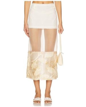 Milkwhite Triple Skirt - White