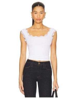 LNA Cassidy Lace Ribbed Tank - Blau