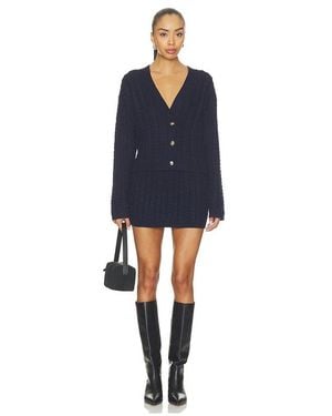 ALL THE WAYS Nikola Knit Mini Skirt Set - Blue