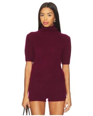 W. Cashmere Jersey Manga Corta Tansy En Talla (También En S, Xs, Xl) - Morado