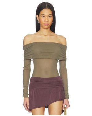 Free People Forget Me Not Bodysuit - Green