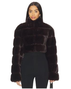 MORE TO COME Sia Faux Fur Jacket - Black
