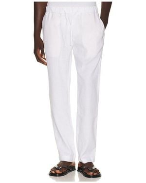 Frescobol Carioca Oscar Linen Chinos - White