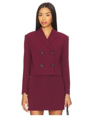 Theory Chaqueta Recortada En Color Burgundy Talla (También En 4, 6, 8, 10) - Rojo