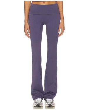 Gold Hinge Essentials Foldover Flare Pant - Blue
