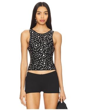 Jaded London Studded Tank Top - Black