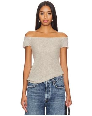 MORE TO COME Malia Open Back Knit Top - Blue