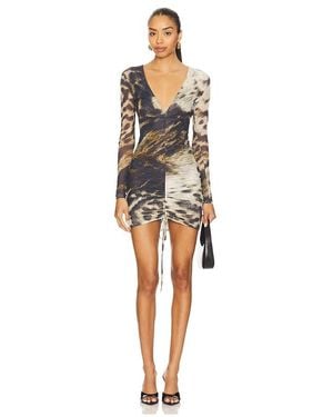 FARAI LONDON Anesu Plunge Mini Dress - Black