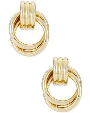 BaubleBar Interlocking Hoop Earrings - Metallic