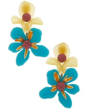 Lele Sadoughi Bouquet Paradis Clip-On Earrings - Blue
