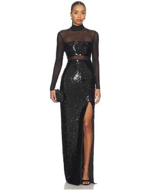Likely Sequin Andie Gown - Black