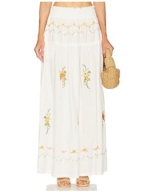 Agua Bendita X Revolve Jenna Maxi Skirt - White