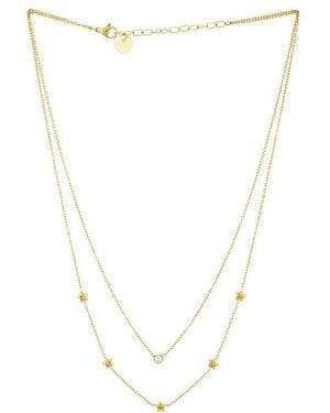 BRACHA Collar Superpuesto Leighton En Color Oro Metálico Talla - Blanco