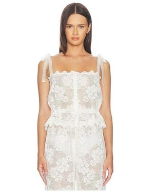KAT THE LABEL Florence Camisole Top - White