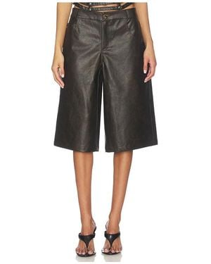 superdown Vala Faux Leather Short - Black