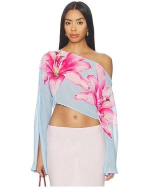 MORE TO COME Shirley Off Shoulder Top - Red