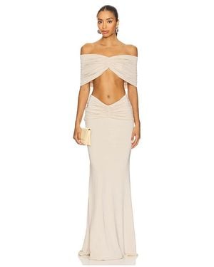 AWAVE Studio Drop Shoulder Top And Draped Long Skirt Set - White