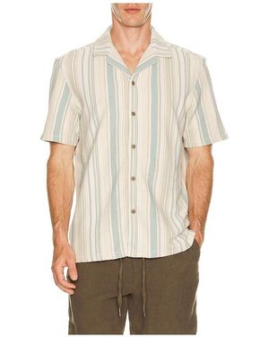 Faherty Short Sleeve Oasis Camp Shirt - Natural