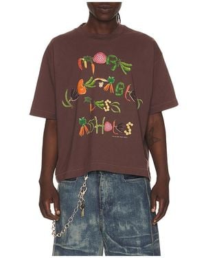 JUNGLES JUNGLES More Vegetables Tee - Brown