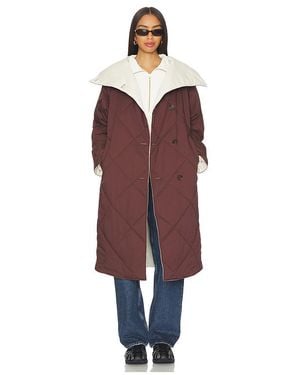 Varley Abrigo Annalise En Color Burgundy Talla (También En S, Xs, M) - Rojo