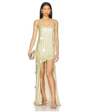 Prabal Gurung ハイロースリップドレス - メタリック