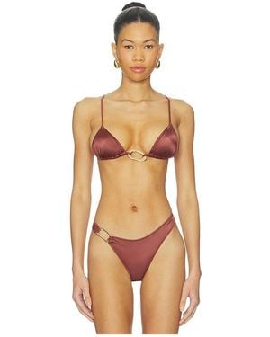Tropic of C Ona Equator Triangle Bikini Top - Brown