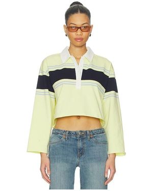 RE/DONE Cut Off Rugby Polo Top - Multicolour