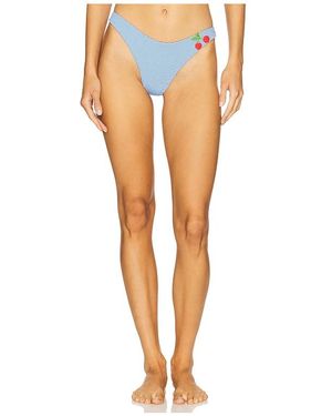 CAPITTANA Atira Vichy Fruits Bikini Bottom - Blue