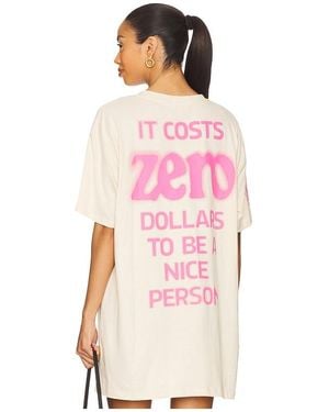 The Mayfair Group It Costs $0 Oversized Boyfriend Tee - Pink
