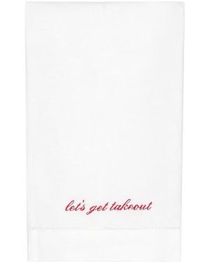 Abode Paño De Cocina 'Let's Get Takeout Let?S Get Takeout Tea Towel En Color Blanco Talla