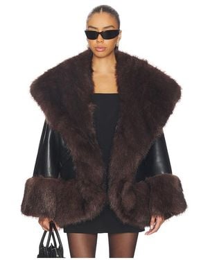 WeWoreWhat X Revolve Cocoon Faux Fur Jacket - Black