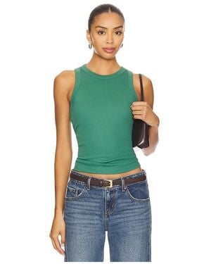 Veronica Beard Jordyn Cropped Tank Top - Green