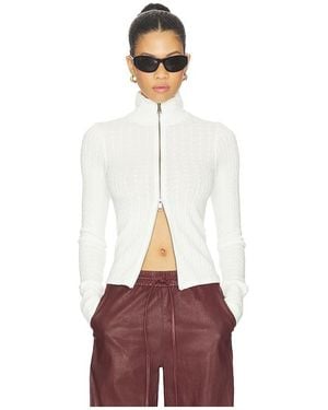 Free People Brunch Girl Zip Up - White