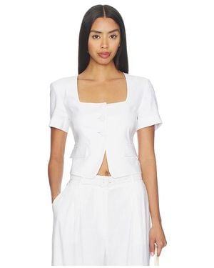 FAVORITE DAUGHTER The Mayfair Linen Top - White
