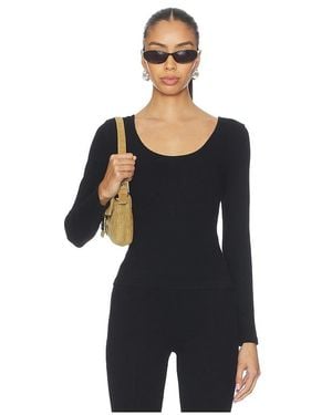 DONNI. The Rib Scoop Long Sleeve - Black