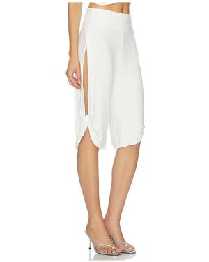 1XBLUE Twist Capri - White
