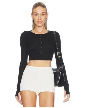 Michael Lauren Cropped-Top Mit Druckknopfverschluss Yosef - Schwarz