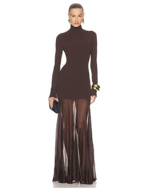 SRG Imogen Long Sleeve Gown - Brown