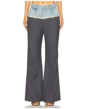 PRIVATE POLICY Denim Combo Suit Jeans - Blue