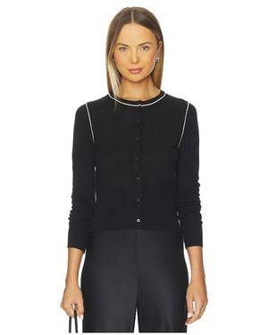 St. Agni Wollcardigan Mit Kontrastnähten - Schwarz