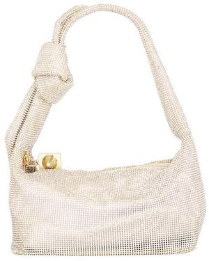Emm Kuo Waverly Crystal Mesh Mini Hobo - White