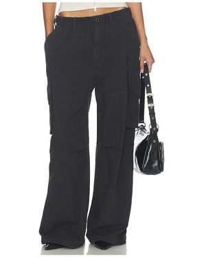 Alexander Wang Mid Rise Cargo Pant With Internal Logo - Black
