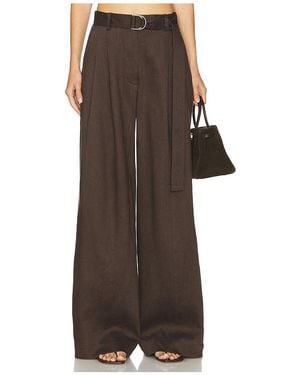 Helmut Lang Wide Double Pleated Trouser - Brown