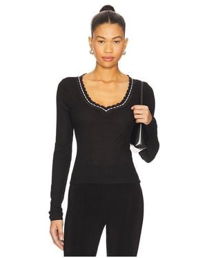 Free People Only You Long Sleeve Top - Black