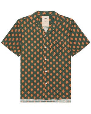 Oas Smokin Rustic Viscose Shirt - グリーン