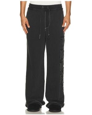 TRUE RELIGION Applique Big T Baggy Sweatpants - Black