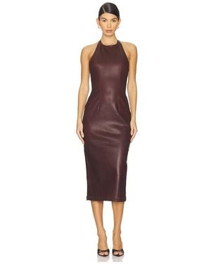 DL1961 Esme Coated Midi Dress - Red