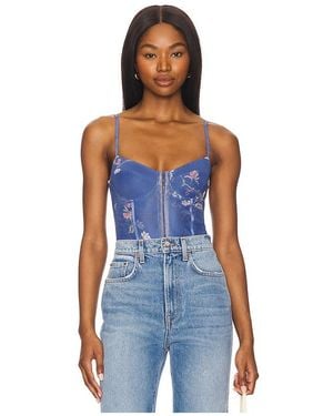 Free People Bedruckter Body Intimately Fp Printed Night Rhythm - Blau