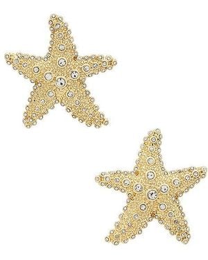 BaubleBar Pendientes Largos Textured Seashell En Color Oro Metálico Talla En